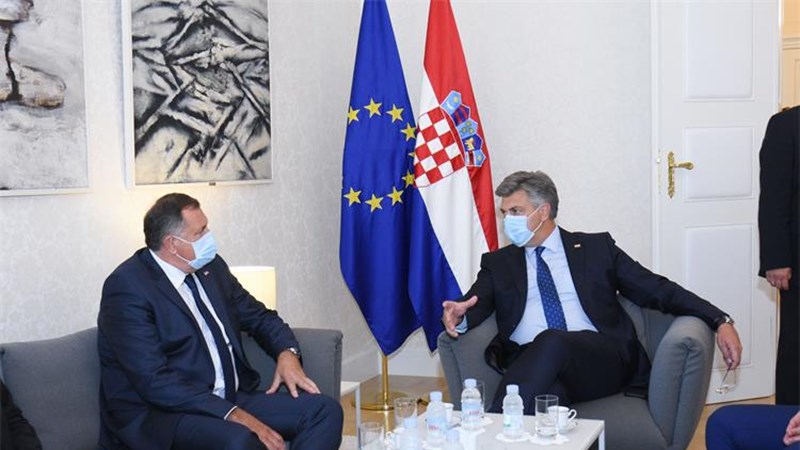 Plenković i Dodik o gospodarskoj suradnji i potpori Hrvatske europskom putu BiH